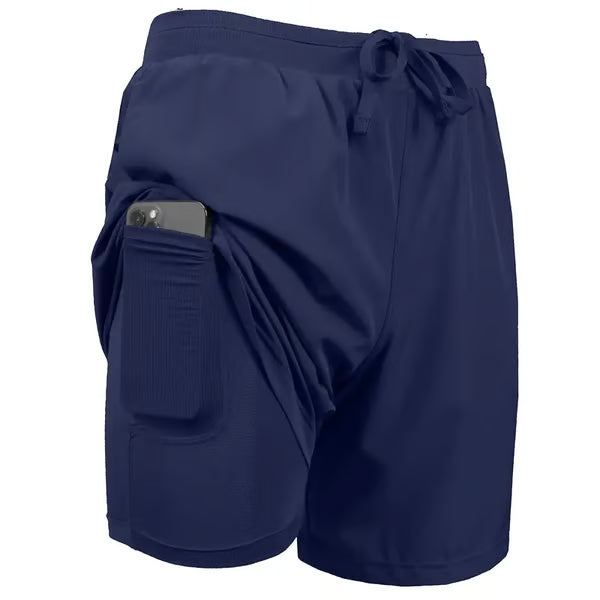 3 Pack Discount!🔥Men's 2 in 1 Stretch Active Quick Dry Gym Running Shorts With Liner
