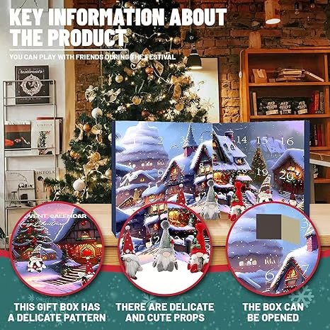 💥 LAST DAY CHRISTMAS SALE – 50% OFF! 💥 🎅2025 Christmas Handcrafted Gnomes Advent Calendar