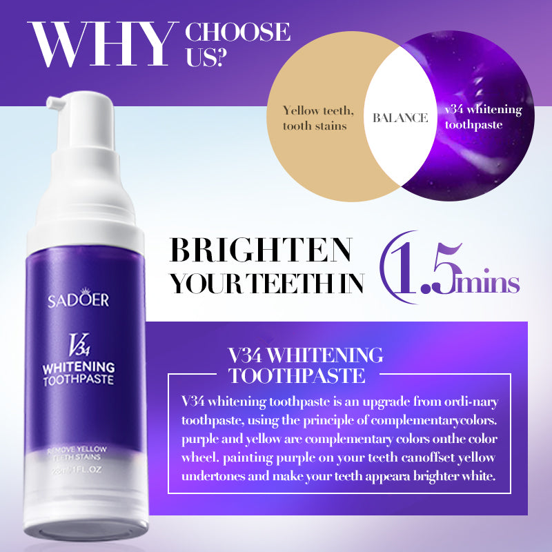 Sadoer V34 Whitening Toothpaste Fresh Flavor
