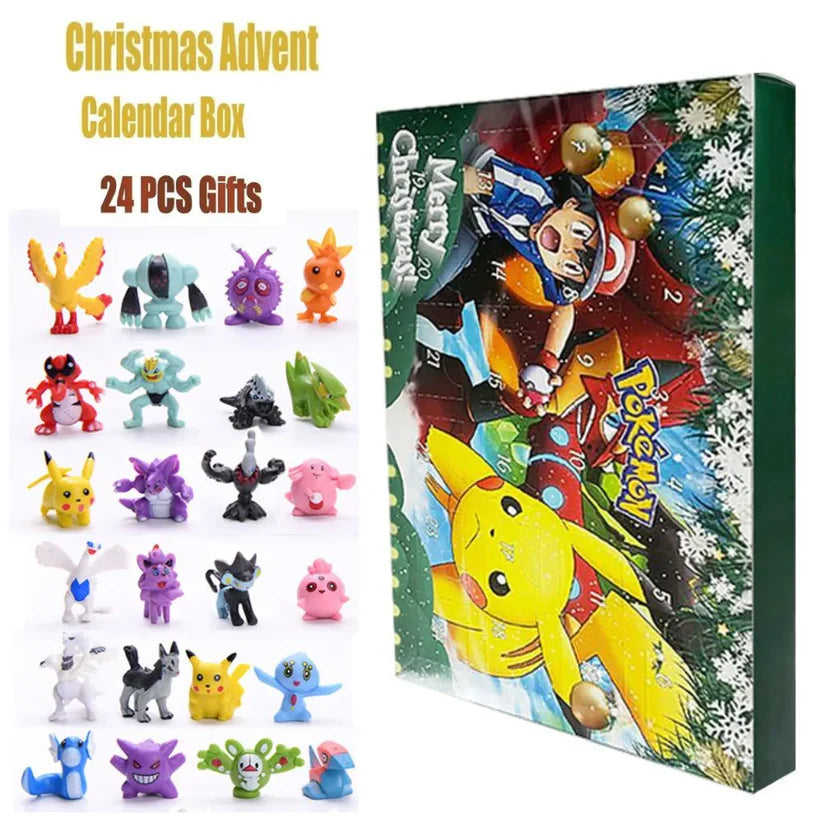 Christmas 2025 Pokaman Doll 24-Day Countdown Advent Calendar Surprise Gift