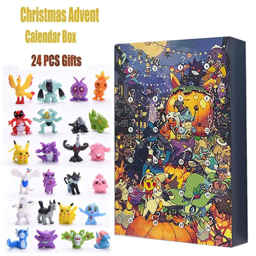 Christmas 2025 Pokaman Doll 24-Day Countdown Advent Calendar Surprise Gift