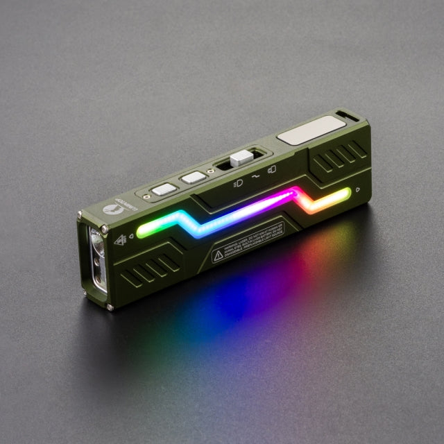 Lumintop MoonBox 3.0 Magnetic Rechargeable EDC Flashlight with RGB & UV Light Laser Pointers