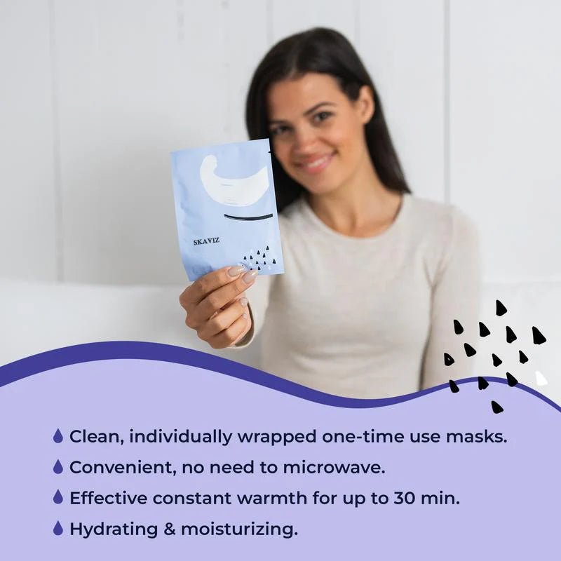 Save 60%！Skaviz Self-Heating Eye Masks (30 Count) Relieve dry eyes and fatigue, hydrate and soothe.