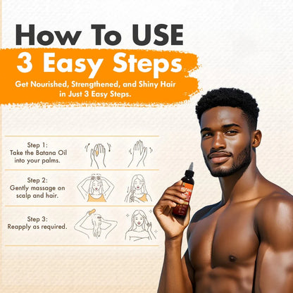 Honduran Batana Oil – 4-in-1 Hair & Scalp Formula For Men