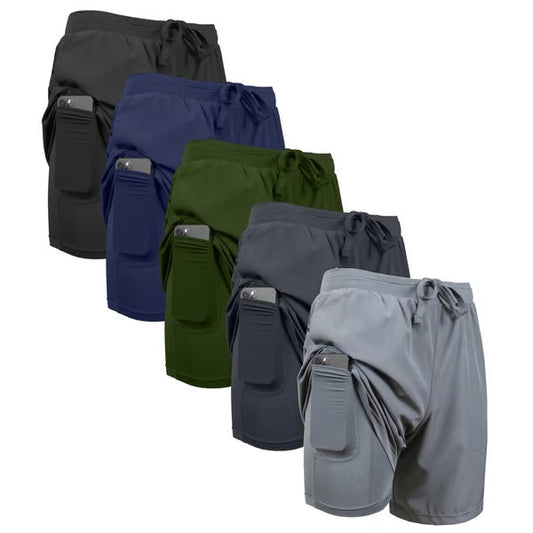 3 Pack Discount!🔥Men's 2 in 1 Stretch Active Quick Dry Gym Running Shorts With Liner