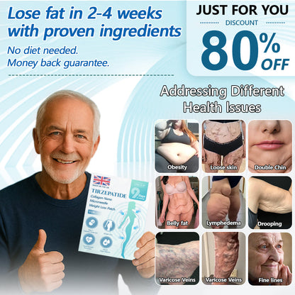 【Last Day Promotion 60% OFF🌟】🌈🌈𝐋𝑬𝘙𝐶𝘌𝘼® SMGT-GLP-1 𝐓𝐢𝐫𝐳𝐞𝐩𝐚𝐭𝐢𝐝𝐞 & 𝐂𝐨𝐥𝐥𝐚𝐠𝐞𝐧 𝐍𝐚𝐧𝐨 𝐌𝐢𝐜𝐫𝐨𝐧𝐞𝐞𝐝𝐥𝐞 𝐖𝐞𝐢𝐠𝐡𝐭 𝐋𝐨𝐬𝐬 𝐏𝐚𝐭𝐜𝐡丨Targets Obesity, Loose Skin, High Blood Pressure, Diabetes, Fatty Liver, Joint Pain, Brain Fog, Low Energy, Body Aches, and More