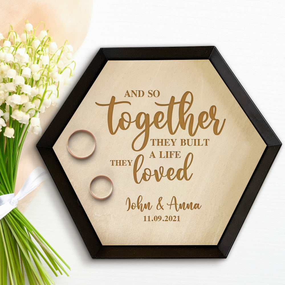 Custom Wood Jewelry Tray Engagement Jewelry Ring Holder Dish Home Decor Gift