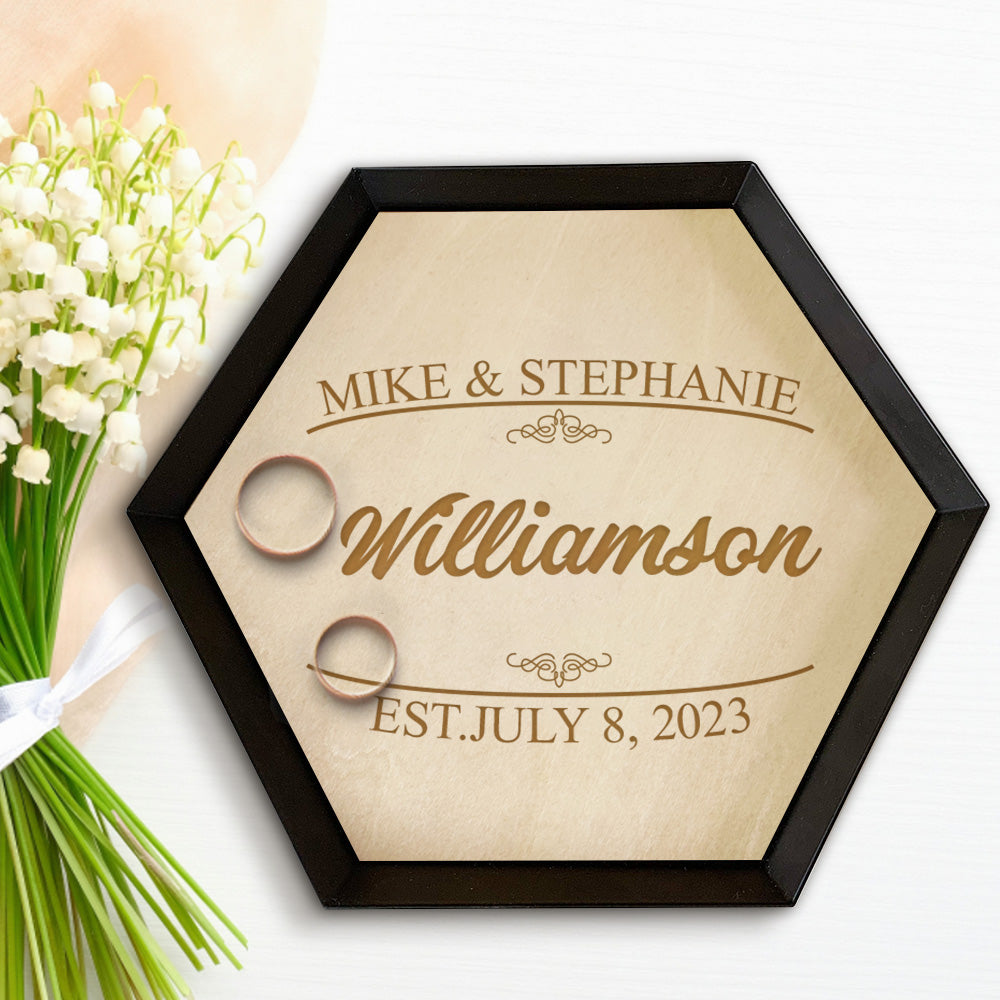 Custom Wood Jewelry Tray Engagement Jewelry Ring Holder Dish Home Decor Gift