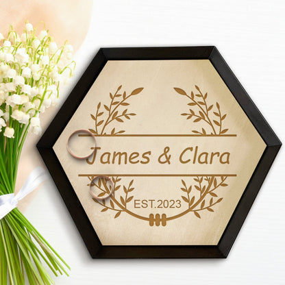 Custom Wood Jewelry Tray Engagement Jewelry Ring Holder Dish Home Decor Gift