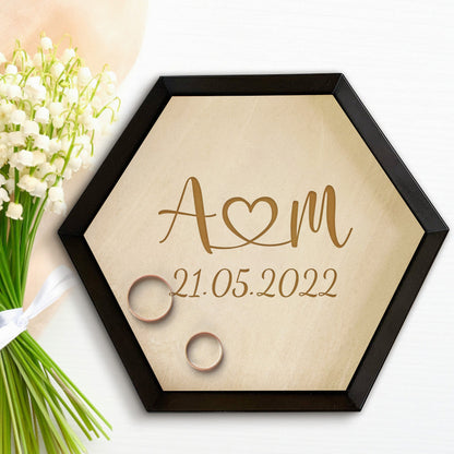 Custom Wood Jewelry Tray Engagement Jewelry Ring Holder Dish Home Decor Gift