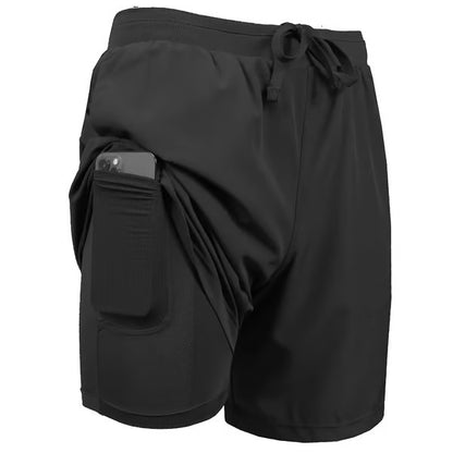 3 Pack Discount!🔥Men's 2 in 1 Stretch Active Quick Dry Gym Running Shorts With Liner