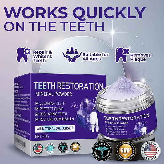 AQA™ Teeth Restoration Mineral Powder🦷(ADA recommended)(🎁Flash Sale - Don’t Miss Out)