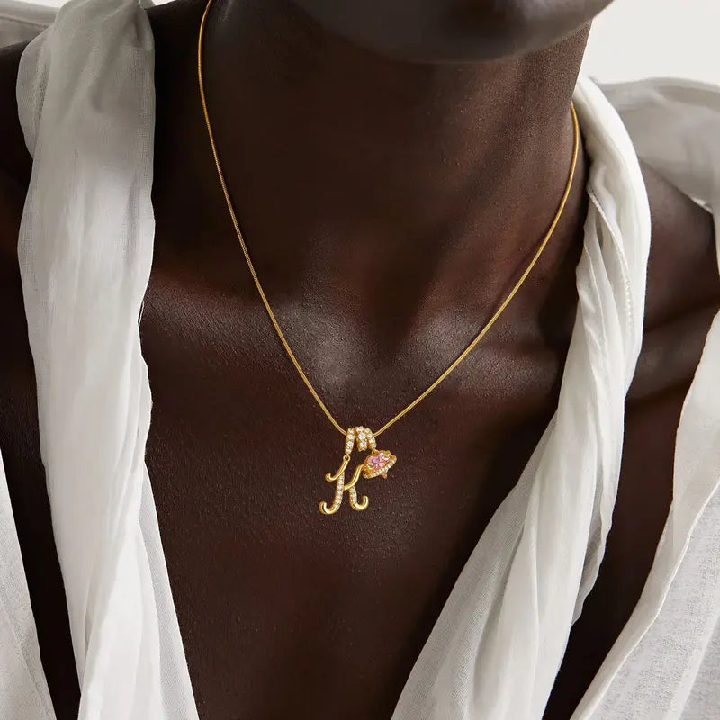 Art Design Letter Necklace Fashion Latest Custom Personalized Name Necklace Exguisite Gift Accessories For Women, Girls