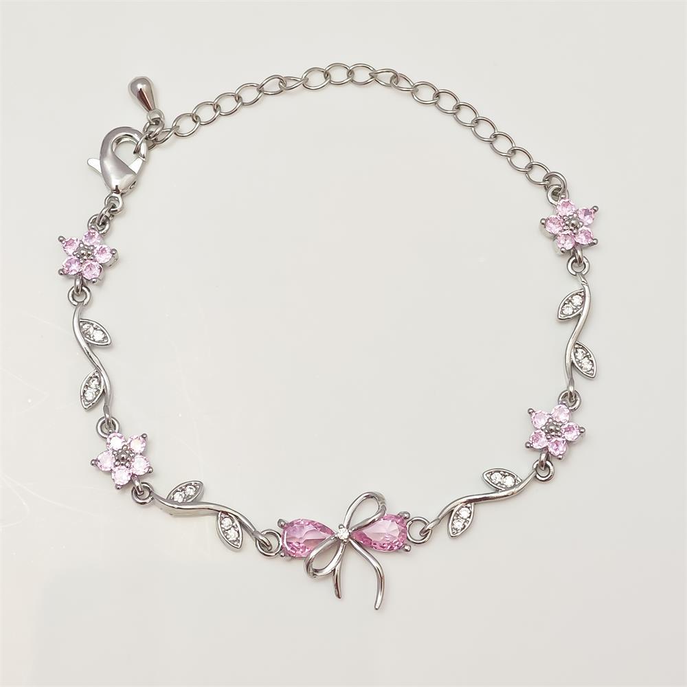 Zircon Colorful Bow Bracelet Gift for Her