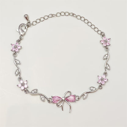 Zircon Colorful Bow Bracelet Gift for Her