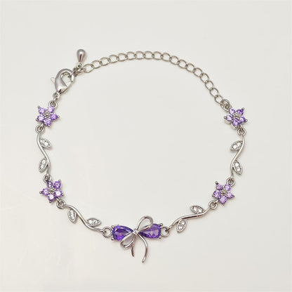 Zircon Colorful Bow Bracelet Gift for Her