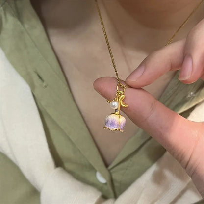 Blooming Rose Necklace - Change Colors with Your Mood Temperature-sensitive Color-changing Necklace Gift for her