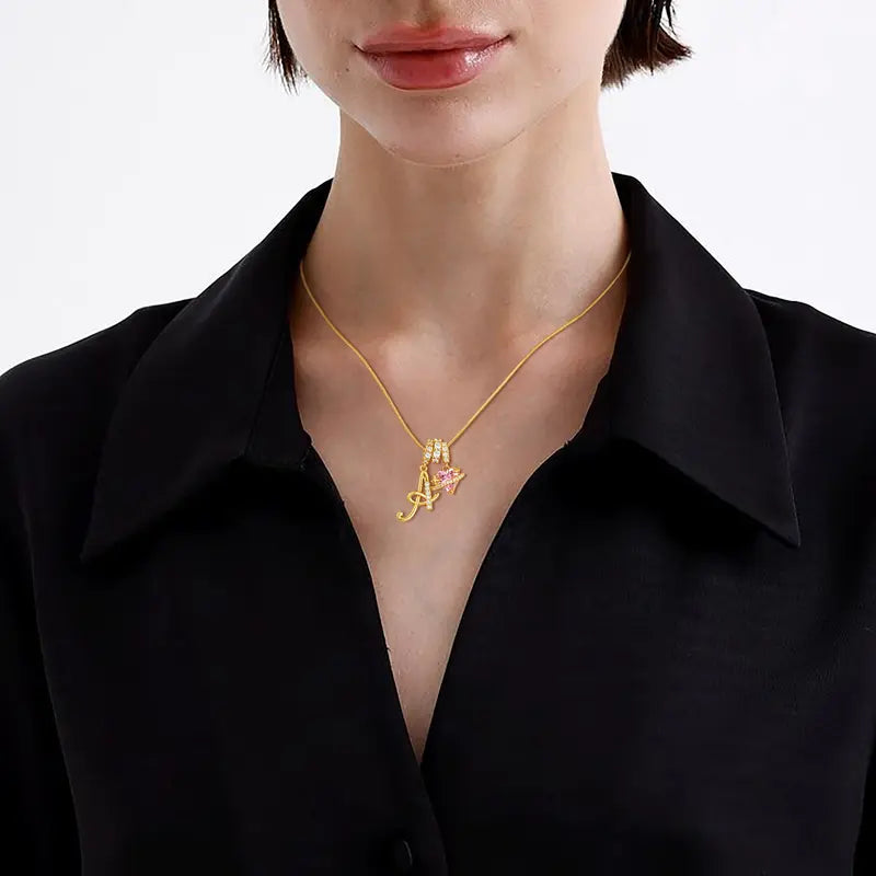 Art Design Letter Necklace Fashion Latest Custom Personalized Name Necklace Exguisite Gift Accessories For Women, Girls
