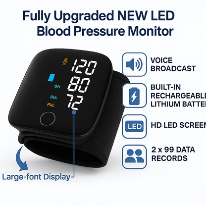 ⏱️FLASH SALE 60%OFF🔥 HOOMWELL™ – Clinical-Grade BP Monitor