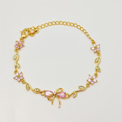 Zircon Colorful Bow Bracelet Gift for Her