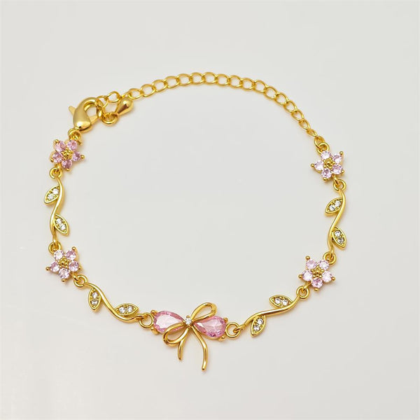 Zircon Colorful Bow Bracelet Gift for Her