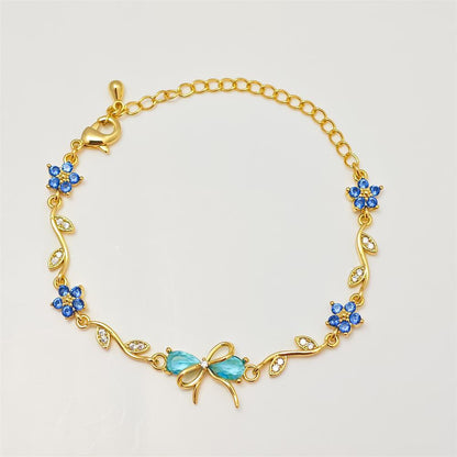 Zircon Colorful Bow Bracelet Gift for Her