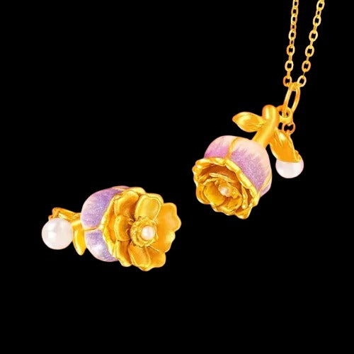 Blooming Rose Necklace - Change Colors with Your Mood Temperature-sensitive Color-changing Necklace Gift for her