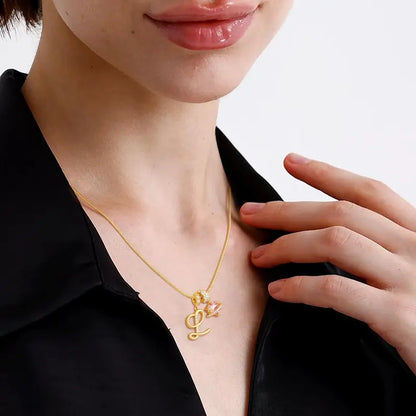Art Design Letter Necklace Fashion Latest Custom Personalized Name Necklace Exguisite Gift Accessories For Women, Girls
